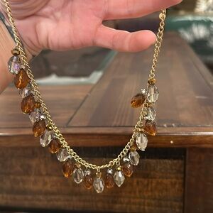 Gold chunky statement necklace